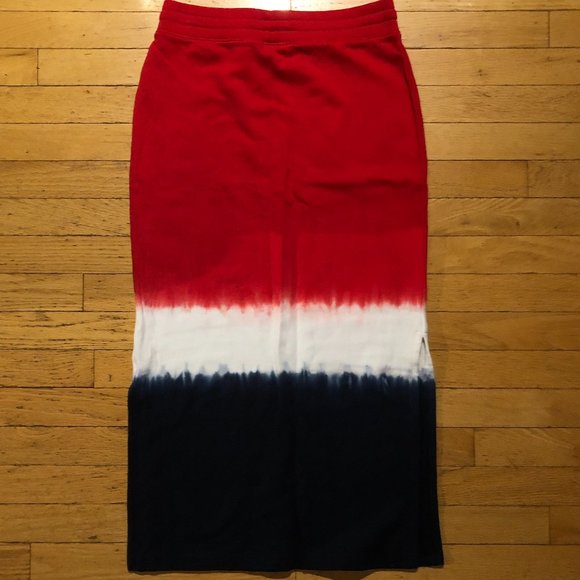 Brand New Lauren Ralph Lauren Women's Navy Red White Side Slit Skirt - Picture 4 of 16